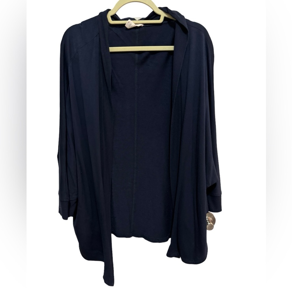 LOFT - Navy Dolman Sleeve open front lightweight cardigan - Size S